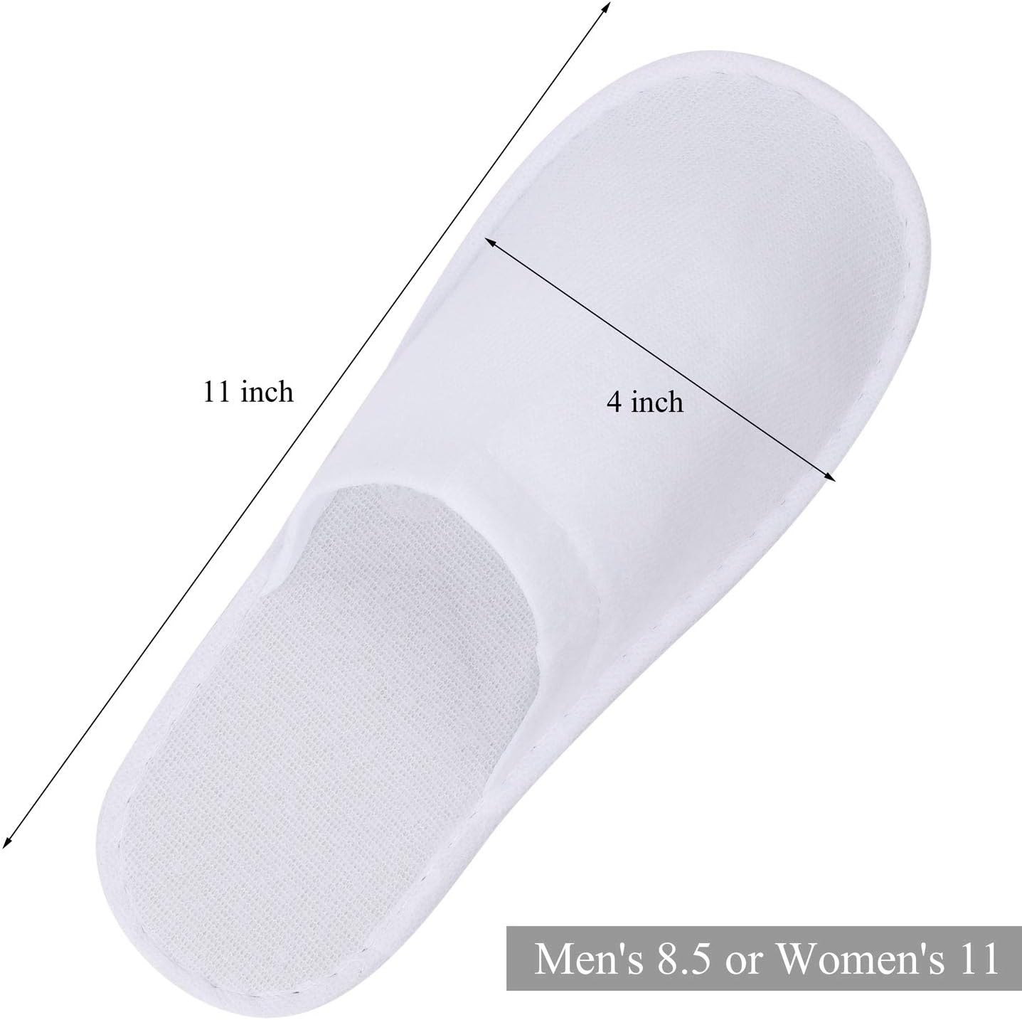 24 Pairs Spa Slippers Flip Flops Disposable Slippers for Hotel Guests Women Men Closed Toe Super Comfort White - Image 2