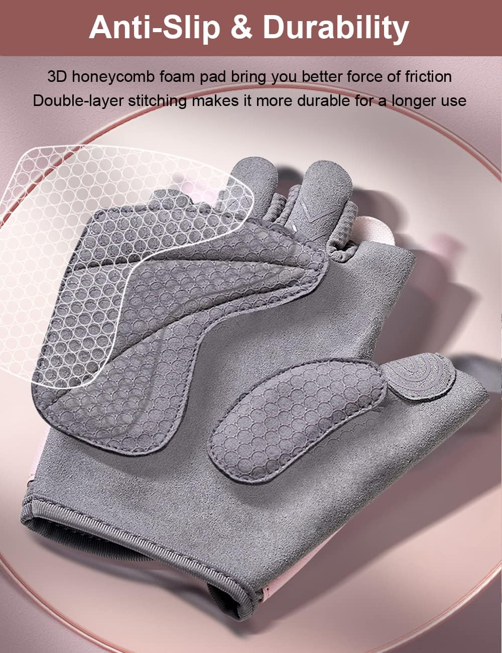 Workout Gloves - Gym & Fitness Gloves for Women, Hand Protection for Working Out - Image 4